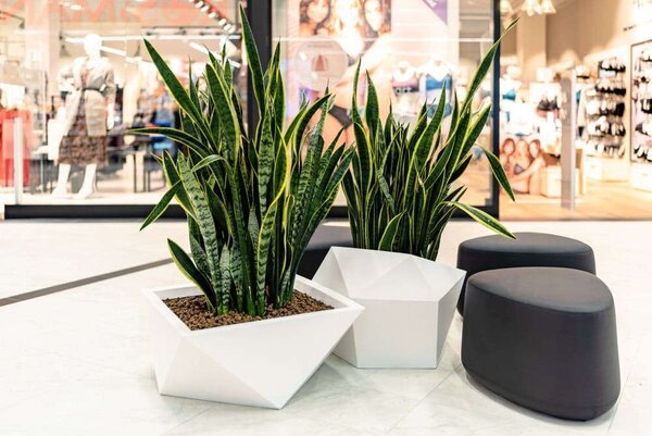 Designer kaspó monumo vendetta 30cm magasság antracit