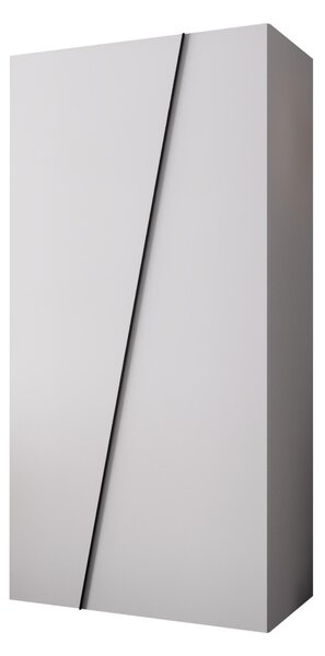 Gardróbszekrény Hartford 639, Laminált forgácslap, 202x100x50cm, Fekete, Fehér