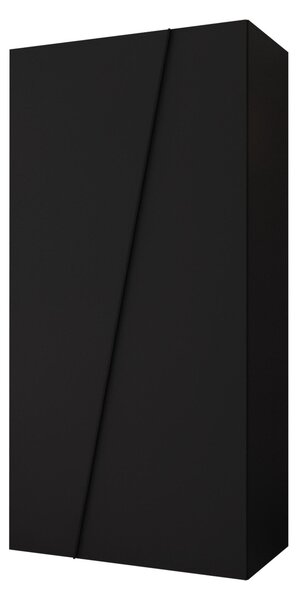 Gardróbszekrény Hartford 639, Laminált forgácslap, 202x100x50cm, Fekete