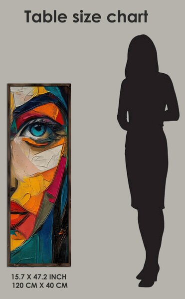 EMR078 keretezett MDF falikép, 40 x 120 cm