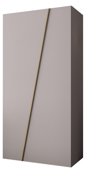 Gardróbszekrény Hartford 639, Laminált forgácslap, 202x100x50cm, Kasmír, Aranysárga