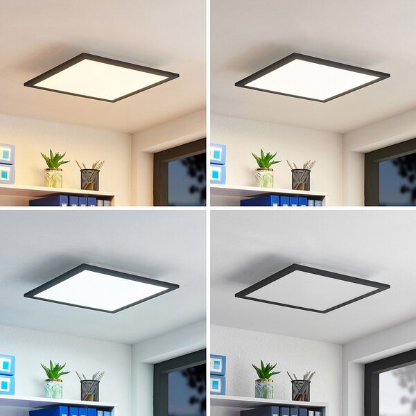 Mennyezeti Lámpa Lindby, Nelios, dimmable, Fekete, Konyha, Műanyag, Modern
