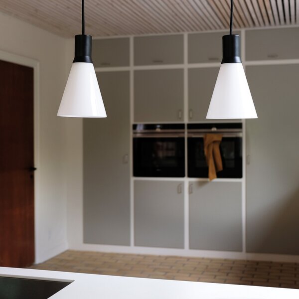 Függőlámpa Dyberg Larsen, Gent, dimmable, Fekete, Nappali, Üveg, Skandináv