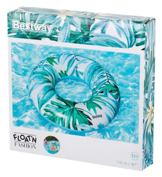 Bestway 36237 pálmalevél mintás úszógumi, 119cm Kék