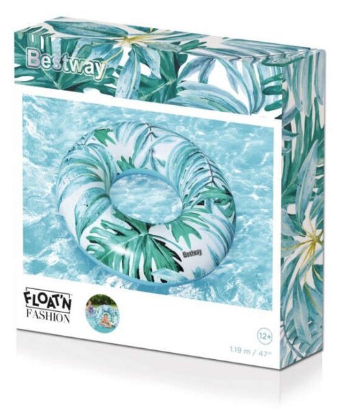 Bestway 36237 pálmalevél mintás úszógumi, 119cm Kék