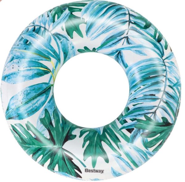 Bestway 36237 pálmalevél mintás úszógumi, 119cm Kék
