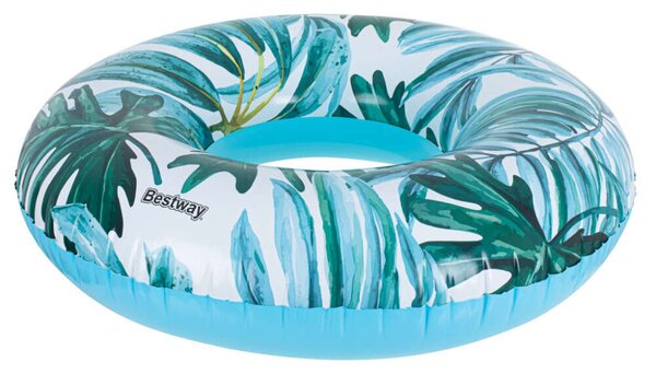 Bestway 36237 pálmalevél mintás úszógumi, 119cm Kék