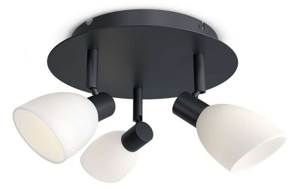 Cut 3 Mennyezeti Lámpa Round Black/Opal - Herstal