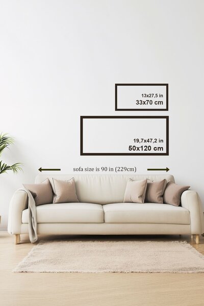 Artsmdfyty86-12050 keretezett MDF falikép, 120 x 50 cm