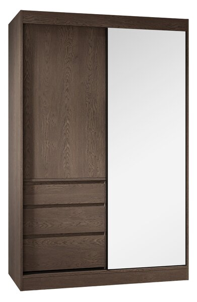Gardróbszekrény Toledo 115, Laminált forgácslap, 216x140x65cm, Sötét erdő