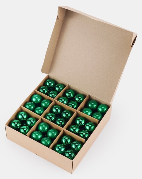 Sinsay - 72 darabos karácsonyfadísz gömb szett - sötétzöld
