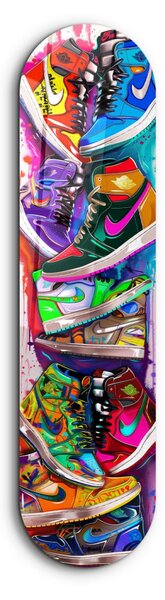Colorful Sneakers edzett üvegkép, 20 x 80 cm