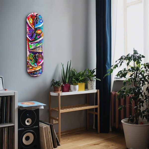Colorful Sneakers edzett üvegkép, 20 x 80 cm