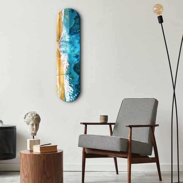 Beach edzett üvegkép, 20 x 80 cm