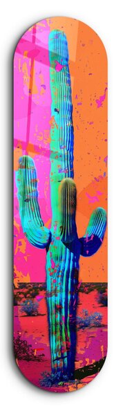 Cactus edzett üvegkép, 20 x 80 cm