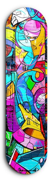Graffiti Abstract edzett üvegkép, 20 x 80 cm