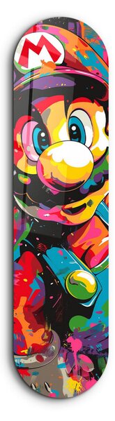 Mario rajongói edzett üvegkép, 20 x 80 cm