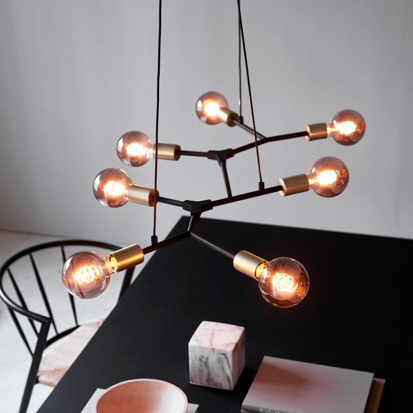 Függőlámpa Nordlux, Josefine, dimmable, Fekete, Nappali, Fém, Modern