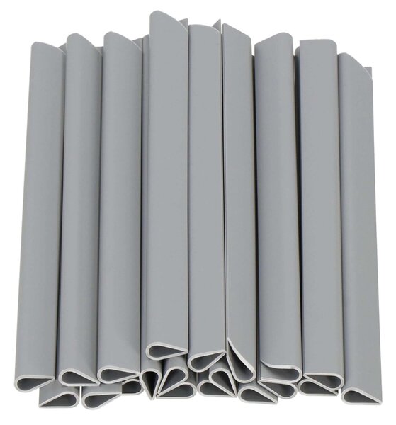 Springos 20 db-os Rögzítőkapcsok kerítésszalaghoz, 19cm - Világosszürke