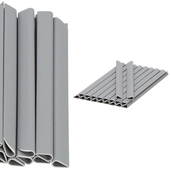Springos 20 db-os Rögzítőkapcsok kerítésszalaghoz, 19cm - Világosszürke