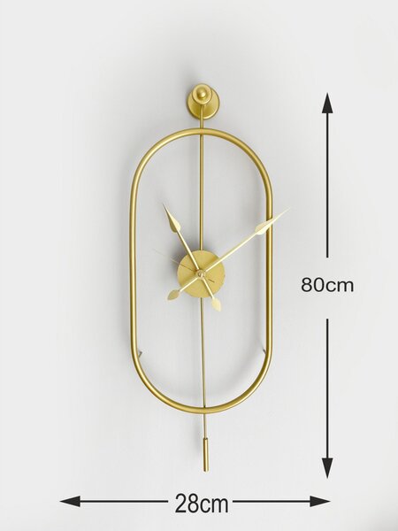 Mclock-00105 arany fém falióra, 28 x 80 cm