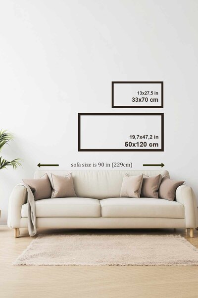 Artsyhmdfyty11-12050 keretezett MDF falikép, 50 x 120 cm