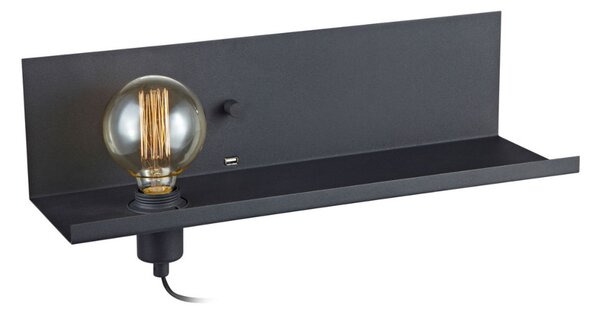 Fali Lámpa Markslöjd, Multi USB, dimmable, Fekete, Nappali, Fém, Modern