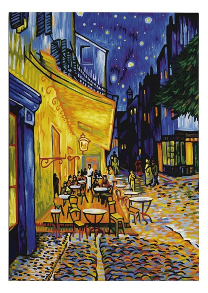 WY73 Van Gogh Kávéházi terasz éjjel vászonkép, 70 x 100 cm