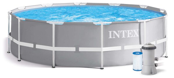 Intex Prism Frame Prémium Fémvázas medence 366x99cm vízforgató, létra (26716NP)