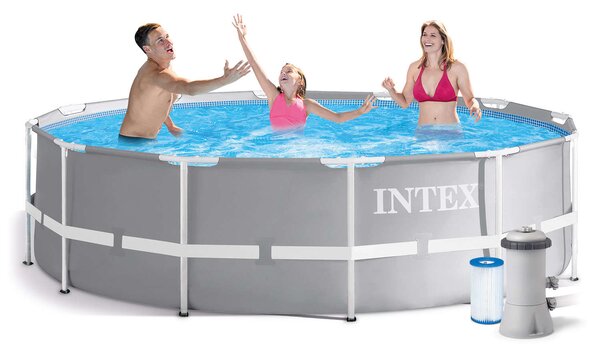 Intex Prism Frame Prémium Fémvázas medence 366x99cm vízforgató, létra (26716NP)