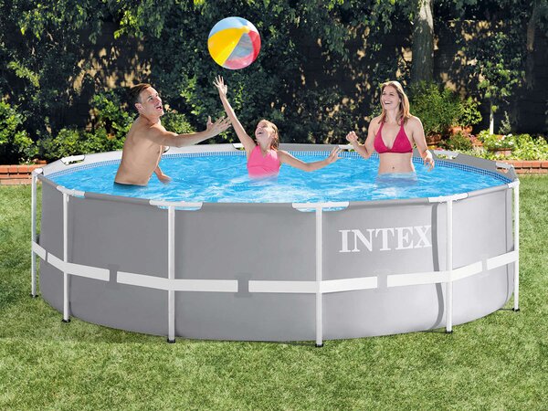 Intex Prism Frame Prémium Fémvázas medence 366x99cm vízforgató, létra (26716NP)
