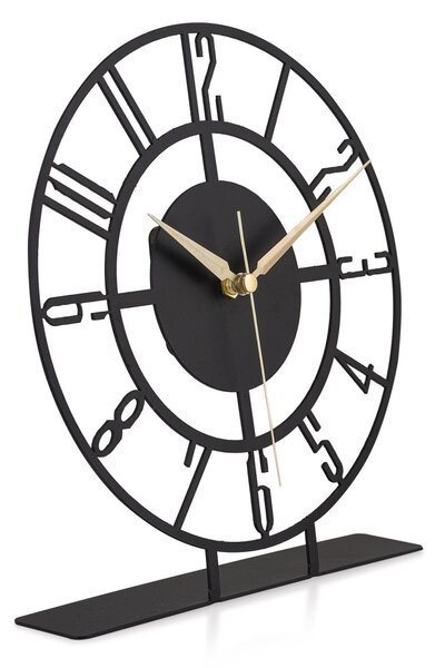 Bunella fekete fém falióra, Ø25 cm