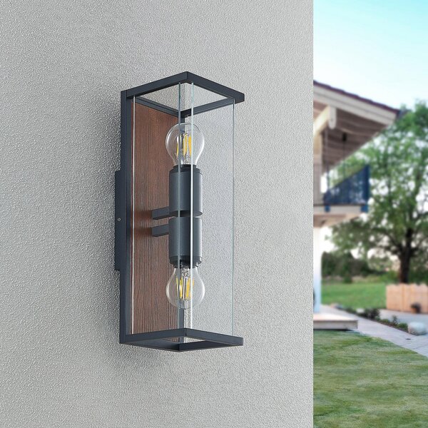Kültéri Lámpa Lucande, Elwin, dimmable, Fekete, Fém, Modern
