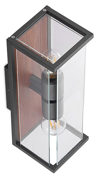 Kültéri Lámpa Lucande, Elwin, dimmable, Fekete, Fém, Modern