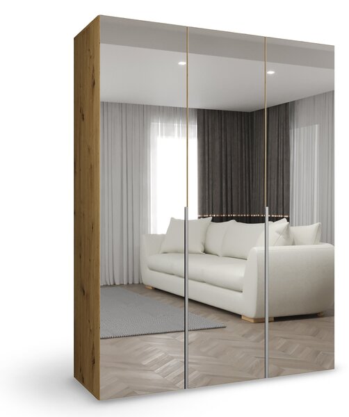 ALICANTE 3 ruhásszekrény 150x202x52 - artisan tölgy