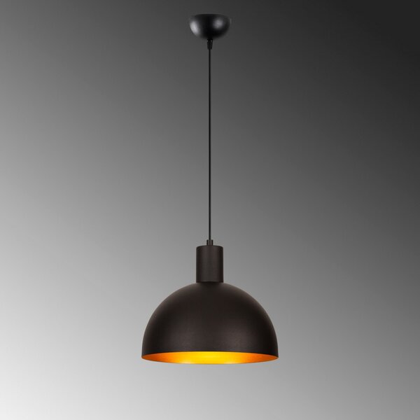 Sivani MR-306 fekete-arany fém függőlámpa, Ø30 cm