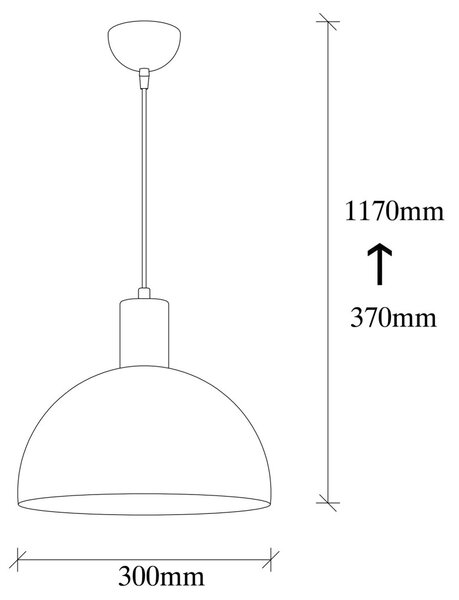 Sivani MR-306 fekete-arany fém függőlámpa, Ø30 cm