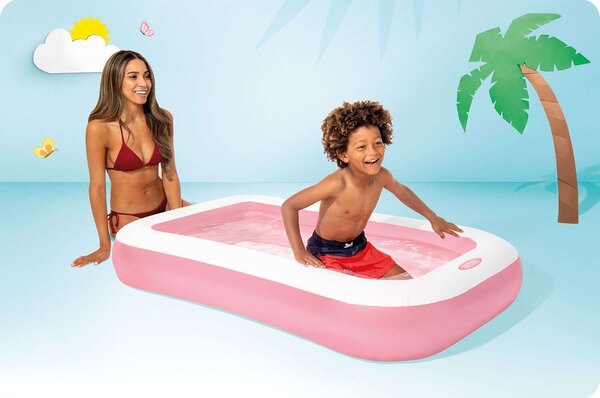 Intex 166x100x25cm felfújható Medence (58423NP) - rózsaszín