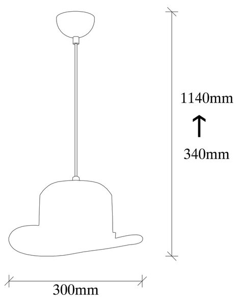 Sivani MR-992 fekete fém függőlámpa, Ø30 cm