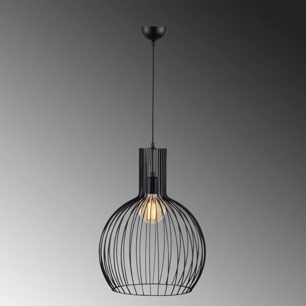 Fellini MR-756 fekete vas függőlámpa, Ø38 cm
