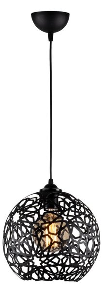 Fellini MR 785 fekete vas függőlámpa, Ø25 cm