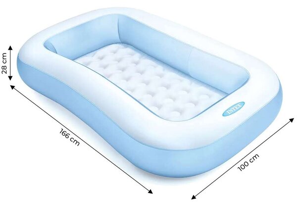 Intex 166x100x28 cm felfújható Medence (57403NP) - fehér-kék