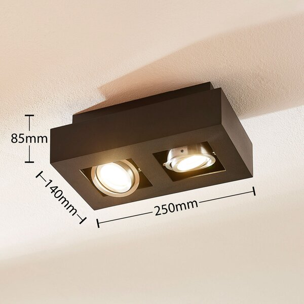 Mennyezeti Lámpa Arcchio, VINCE, dimmable, Fekete, Folyosó, Alumínium, Modern