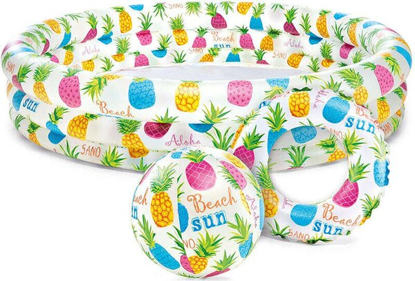 Intex 132x28cm Medence készlet - Ananász (59469NP) - fehér