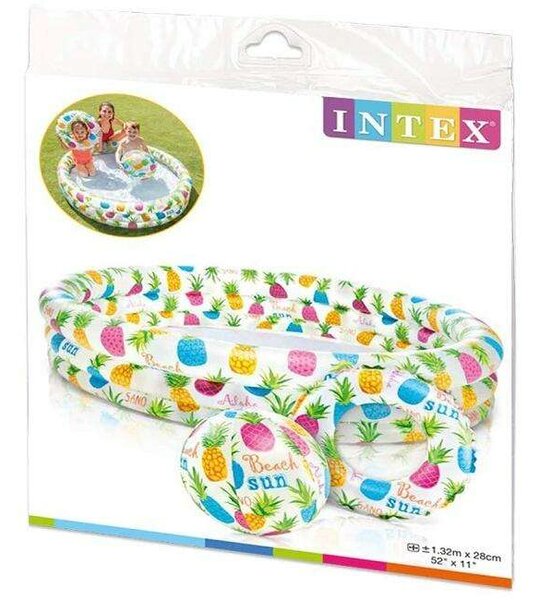 Intex 132x28cm Medence készlet - Ananász (59469NP) - fehér