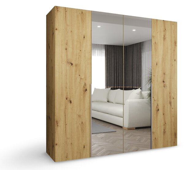 ALICANTE 2 ruhásszekrény 200x202x52 - artisan tölgy