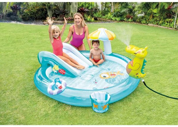 Intex felfújható Gyerekmedence 201x170x84cm - Aligátor (57165NP)