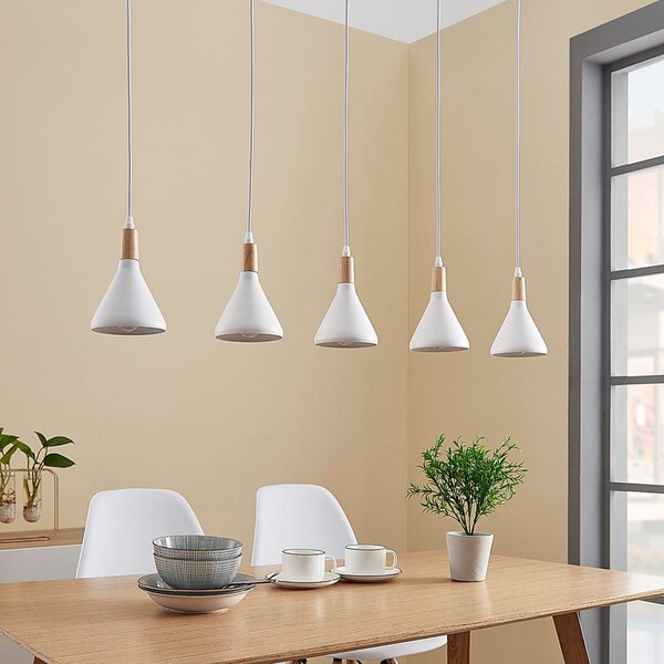 Függőlámpa Lindby, Arina, dimmable, Fehér, Nappali, Fém, Modern