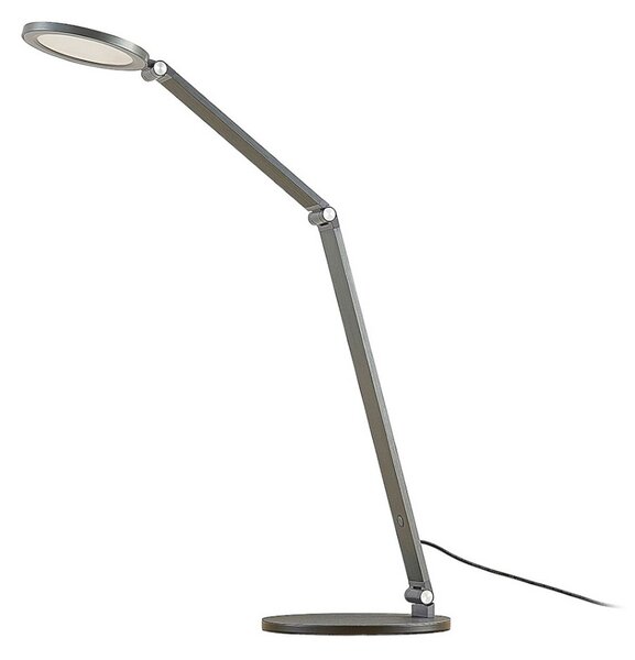 Asztali lámpa Lucande, Mion, dimmable, Szürke, Dolgozószoba / iroda, Fém, Modern