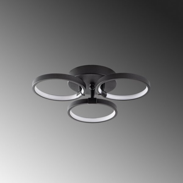 Halka-13310 fekete fém LED függőlámpa, 37 x 32 cm